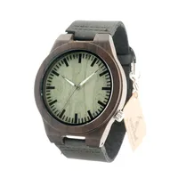 Bobo Bird B14 Vintage Wooden Watches Fasgion Style Wristwatch for Men Green Dial Face سيكون هدية للأصدقاء 325n