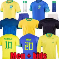 S-4xl 2022 2023 Koszulki piłkarskie Brazils Marcelo Pele Paqueta Neres Coutinho Firmino Jesus Vini Jr 22 23 Brasils Football Shirt Kit Kids