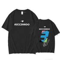 F1 McLaren 3 Daniel Ricciardo T-shirt maschio New Summer 100% Cotton O-Neck Uscse Unisex Casual Shirts Sport Sport Black 99x6