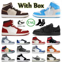 Travis Scotts Black Phantom 1S Basketball Shoes Low Jumpman 1 J1 Mens Womens Reverse Mocha Fragment Rust Pink Chicago Lost And Found Panda Sneakers Trainers With Box