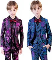 Yuanlu 5pcs Blazer Kids Suit for Boy Formal Costume Outfit baby Closity British Style for Party Wedding Prince4829241