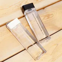 Su Şişeleri Kare İçme Şişesi Çevre Dostu Taşınabilir İçecek Botellas Para Agua Bouteille Eau Gourde Sport Drinkfles Tazas