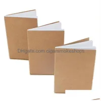 Notepads Kraft Notebook Unlined Blank Books Retro Brown White For Travelers Students And Office Drop Delivery School Business Indust Dhixh