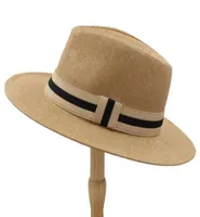 Stingy Brim Hats 2021 6 Color Summer Women Men Straw Sun Hat With Wide Panama For Beach Fedora Jazz Size 5658CM A0154XSJ3866607