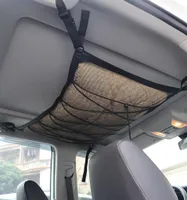 Car Organizer Ceiling Storage Net Pocket Roof Bag DoubleLayer Interior Cargo Auto Stowing Tidying Accessories8981759