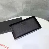 Męskie portfele projektanta portfele skórzana torebka moneta Kobiety czarny wielowarstwowy długi tkany torba marka