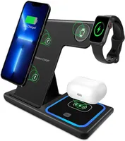 15W 3 in 1 Wireless Charging Charger Station Compatible for iPhone Apple Watch AirPods Pro Qi Fast Quick Charger for Cell Smart Mo7238718