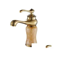 Bathroom Sink Faucets European Jade Gold Copper Faucet And Cold Toilet Vanity Basin American Drop Delivery Home Garden Showers Accs Dhd42