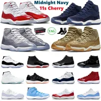 Jumpman Midnight Navy 11s Classic Basketball Shoes 11 High Sneakers Maat 13 Cool Gray White Pantone Concord Bred Cherry Jordens Jogging Designer Men Women With Box