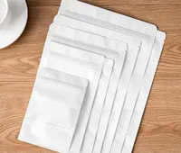 9x13 100 stcs/Lot Stand Up Witte Kraft Papieren zak met mat helder raam-pack meloenzaadjes/koffieboon papier zakje ritssluiting lot