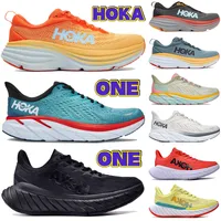 2023 New Hoka One One Running Shoes Bondi Clifton 8 Carbon X 2 Herren Sneakers dreifache schwarze weiße bernsteingelbe Sommerlied Nimbus Cloud Männer Frauen Designer Trainer