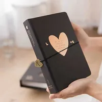 160 hojas de papel blanco y negro P￡gina interna P￡gina port￡til Pocket Small Notebook Smpoilery Gift Tapa dura Notepad B6