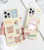 Cell phone cases Cute Bear Cartoon Rabbit Case For Xiaomi Poco F3 X3 NFC Redmi Mi Note 10 S 10T 11 9 9S SE 9A 8 8T 7 5 Lite Pro Ma7355566