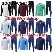 2223 Dünya Kupası Trailsuit Almanya İspanya Hollanda İngiltere Brezilya Arjantin Fransız Çocuk ve Erkekler Uzun Kollu Futbol Futbolu