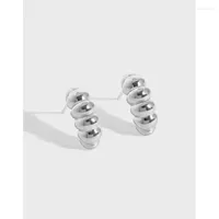 Stud Earrings Authentic 925 Sterling Silver White/ Gold Twist Rope Spiral Ox Horn JEWELRY