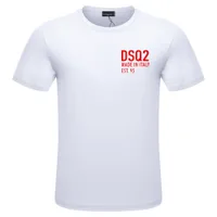 dsq2 cotton twill fabric Men's New Summer Loose Fit Short T Collarless Short Sleeve Letterprinting T-shirt Versatile