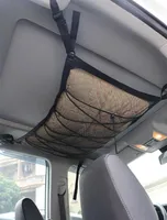 Car Organizer Ceiling Storage Net Pocket Roof Bag DoubleLayer Interior Cargo Auto Stowing Tidying Accessories3345204