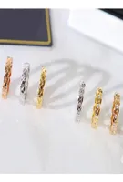 Europees beroemd merk Pure 925 Sterling Silver Jewelry For Women Luxury Crush Ring Ring Gold Geometric Ring 3 Colors 2109243305704