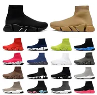 2023 سرعات 1.0 2.0 منصة الأحذية أحذية رياضية للرجال مصمم Tripler Paris Socks Boots Black White Blue Light Sliver Brown Ruby Graffiti Vintage Beige Pink Trainers