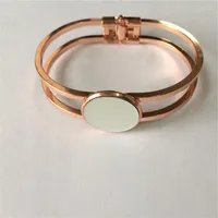 Bangle Femmes pour sublimation Fashion Trendy Copper Bracelet Heat Tranfer Printing Consuable Personality Gifts 08320