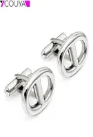 Oval 8 Shape H in acciaio inossidabile gemelli argento colori maschili per maschili per cuffie sportive aziendali regali maschili 2011063185337