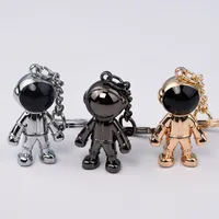 Alloy Spaceman nyckelringar för män och kvinnor Creative Car Keyring Key Pendant Bag Key Chains Söt metall astronaut