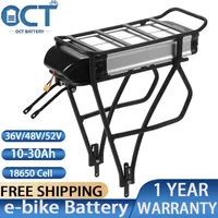 18650 Cell Rear Rack 48V Ebike Li-ion Battery Electric Bicycle Rechargeable Batteries Pack 36V 20Ah 52V13Ah 750W 1000W 1500W