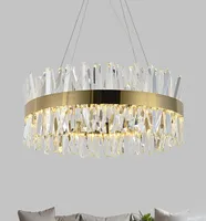 Moderne KristalllED -Kronleuchter Lampe Schlafzimmer Esszimmer rund Goldchrome Living Hall Hallway Home Decor Light2198469