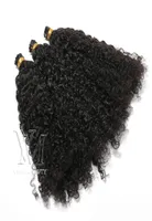 Peruwiański Mongulian I Tip podwójnie narysowany afro perwerly 100 pasm przed związanym kijem I końcówkę keratyny fusion remy virgin hair hair ex1306650