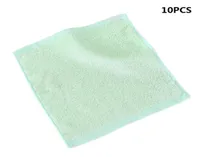 10pcs Soft Towel Small Washcloth Baby Home Square Solid Lightweight Saliva Bamboo Fiber5054104