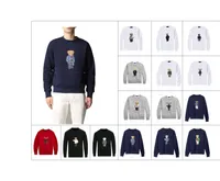 Polos Designer 2023 Hoodie Essential Men's Men's Bear Winter Coat Long Long Printed Fashion Cotton Large S-2XL