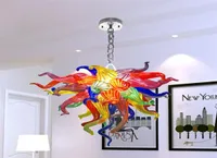 Art Deco Home Decoration Modern Lamp Hallway Crystal Hand Mouth Blown Glass Chandelier 16 tum Luxury Murano Chandeliers for Bed7336671