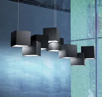 Postmoderne Designer Gallery Studio LED Kronleuchter Kunst Magic Cube Dinner Wohnzimmer Suspension Beleuchtung 100240v6300718
