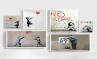 Paintings Abstract Girl Wall Art Canvas Painting Bansky Posters And Prints Black White Pictures For Living Room Decor3929766