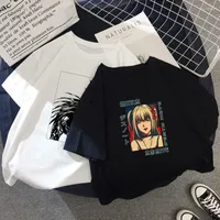 Męskie koszulki śmierci notatka Shinigami Ryuk zabawna koszula men anime estetyka y2k misa amane tshirt manga kawaii T-shirt 90S graficzny top koszulki