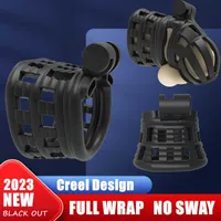 Articles de beauté Blackout 2023 Creel Design Male Chastity Device Full Wrap Penis Pinis Matted avec Cobra Python multiple Cage Cage Adult Toys Sexy Toys