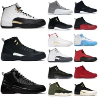 2023 NEW Jumpman Men Basketball Shoes 12 12s Reverse Flu Game Dark Grey Concord University Gold Mens Trainers Sports Sneakers 40-47