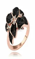 Yoursfs Fashion Jewelry 18K Gold Plated Flower Design Colorful Crystal Cocktail Ring Women Gift2118548