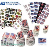 2022 EUA Forever US Flag Postal Mailing Primeira classe Rolo de servi￧o de 100 para envelopes Postcard Mail Supplies Wedding AN1062451