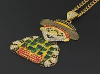 Collar colgante de dibujos animados de moda collar de caricatura collar de hip hop joyas de 76 cm de oro cadena cubana para hombres2594831