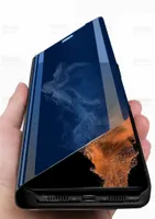 Caixa magn￩tica do espelho inteligente para o Samsung Galaxy S22 Ultra S 22 Plus S22ultra 5G Bracket Livro do telefone Coque Samsungs228932114
