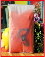 100pcs 24x35cm Zip lock Zipper Top frosted plastic bags for clothing TShirt Skirt retail packaging customized logo printing7142453