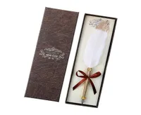 Retro Business Signature Pens White Feather Dip Pen wGift Box Stationery Gifts for Birthday Couples Elders Teachers6083399