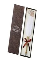 Retro Business Signature Pens White Feather Dip Pen wGift Box Stationery Gifts for Birthday Couples Elders Teachers9182150