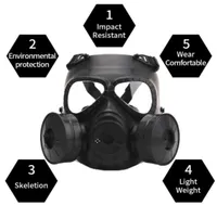 Hood tactical 2021 Masque ￠ gaz de style respiration Cr￩ative Performance Performance Proporce pour CS Field Equipment Cosplay Protection Halloween EV8664724