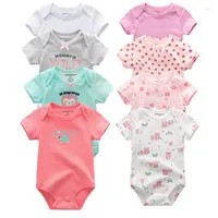 مجموعات الملابس 8 Stks Baby Nieuwe Jumpsuit 2022 Pasgeboren Mannelijke Vrouwelijke Korte Mouwen een stuk kleding babykleding producten