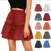 woman skirts harajuku couture fashion high waist skirt elastic solid color womens WSL4307