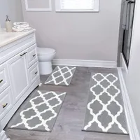 Alfombras de baño meyjey juego 3 pcs alfombras de baño absorbente de baño de baño peludo