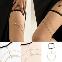 Anklets 1 Pc High Quality Women Multilayer Beach Jewelry Pearl Leg Ring Body Chain Thigh Sexy Fashion Accessories