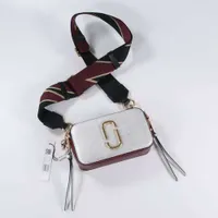 Luxury High Quality Marc's Jacob Designer Bags Leather Handbag New Camera Bag Core-leather Multicolor Casual Fashion Versatile Wide Shoulder